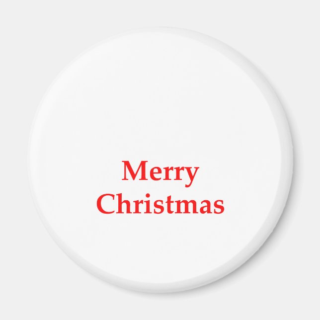 Röd god jul de MUSEUMZazzle gåvorna Magnet (Framsidan)