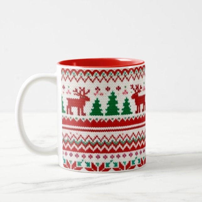 Röd God Jul Kaffe Mugg (Vänster)