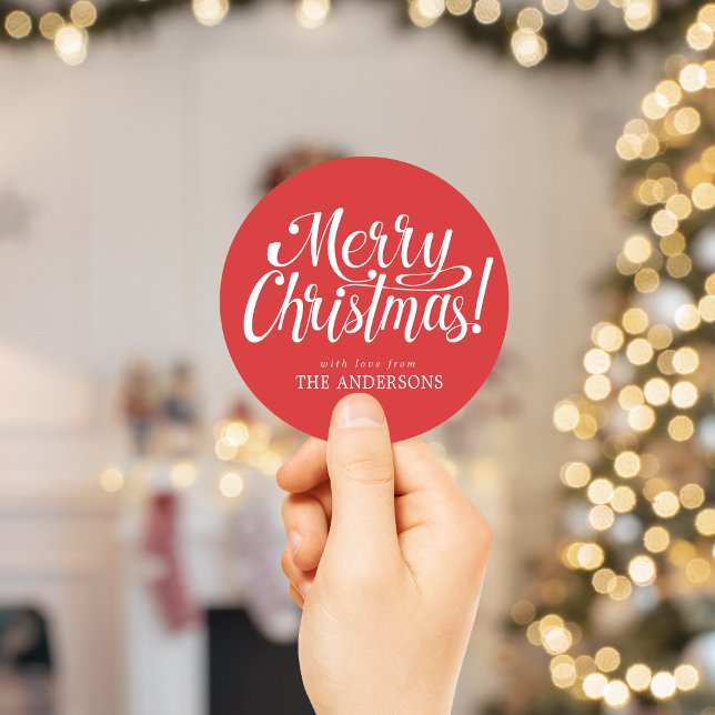 Röd God Jul Klistermärke (Skapare uppladdad)
