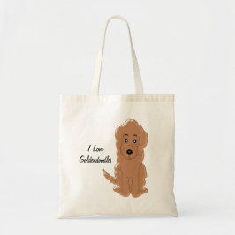 Röd Goldendoodle Hund Design Tygkasse