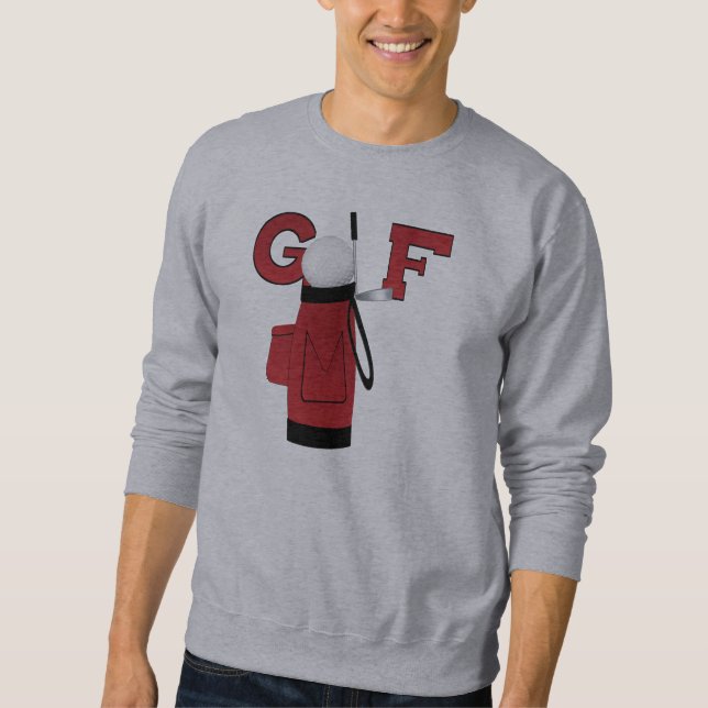 Röd Golf hänger lös GolfT-tröja och gåvor Sweatshirt (Framsida)