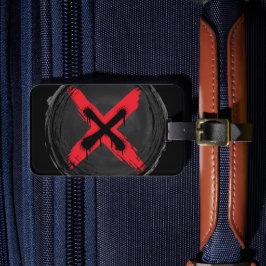 Röd gradering av Grunge Bagagebricka