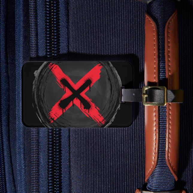 Röd gradering av Grunge Bagagebricka (Framsida Insitu 4)