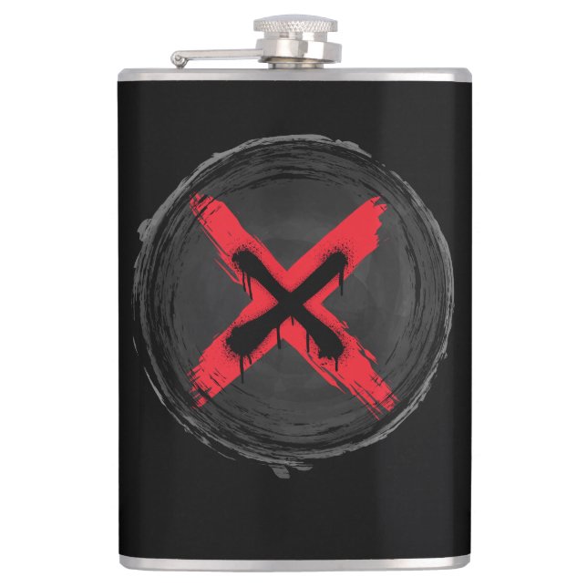 Röd gradering av Grunge Fickplunta (Framsidan)