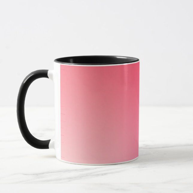 Röd Gradient Cirkel Vignett Abstrakt Design Mugg (Vänster)