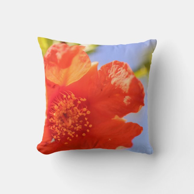 Röd Granatäppelblom Cushion Kudde (Framsida)