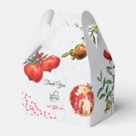 Röd granatäpple, Botaniska Medelhavets Bröllop Presentaskar