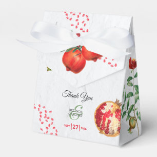 Röd granatäpple, Botaniska Medelhavets Bröllop Presentaskar