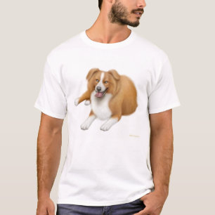 Röd gränsCollieT-tröja T-shirt