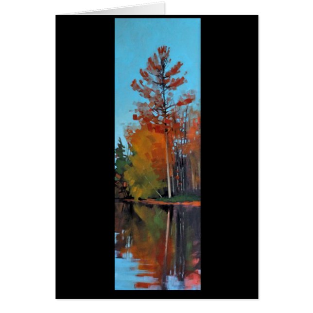 Röd gräsreflexion hälsningskort (Framsidan)