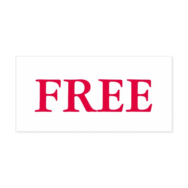 Röd Gratis Självfärgande Stämpel (Design)