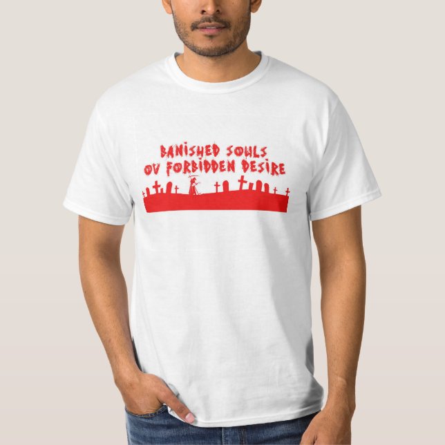 Röd grav för BSOFD på vitsouls Tee Shirt (Framsida)