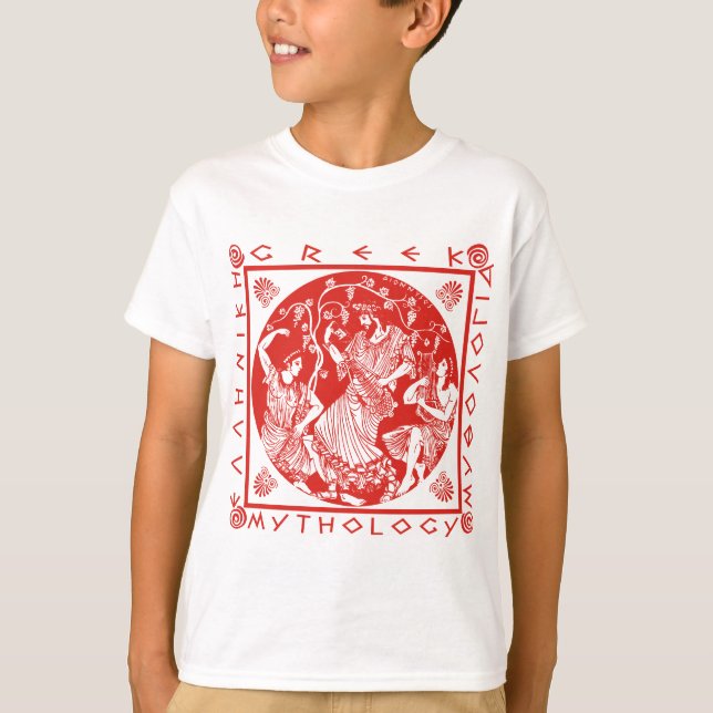 Röd grekisk Mythology - Tee Shirt (Framsida)