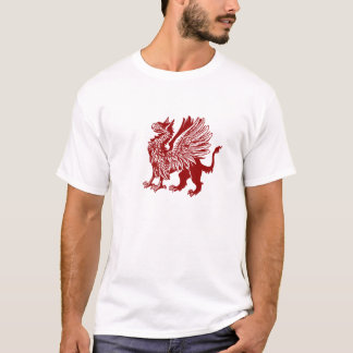Röd grip - medeltida design tröja