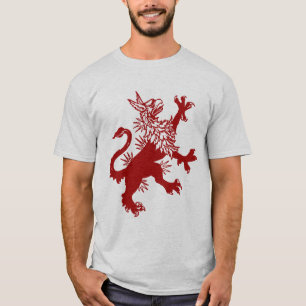 Röd grip - medeltida Gryphon T Shirt