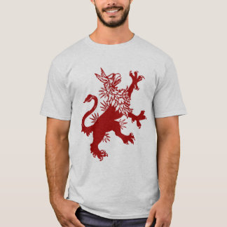 Röd grip - medeltida Gryphon T Shirt