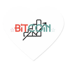 "Röd Grön Bitcoin Tillväxtdiagram Hjärtformad Desi