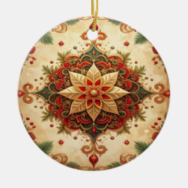 Röd Grön Dekorativ Höjdpunkt Ornament