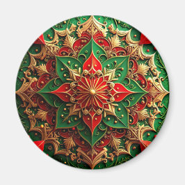 Röd Grön Dekorativ Jul Magnet