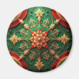Röd Grön Dekorativ Jul Magnet