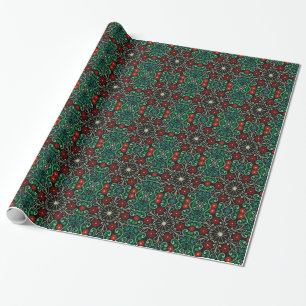 Röd grön design för jul som slår in papper presentpapper