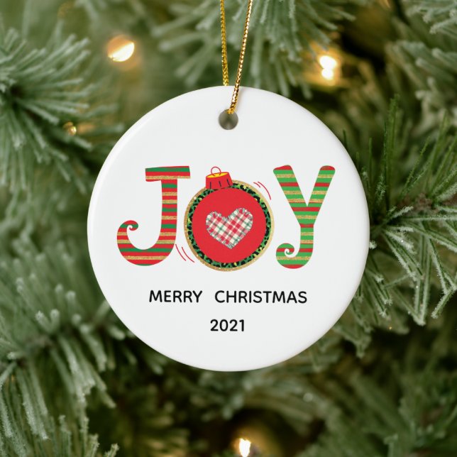 Röd Grön Glädje Jul Semester  Julgransprydnad Keramik (Träd)