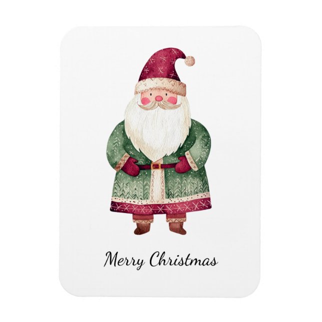 Röd Grön Jul Tomte Magnet (Vertikal)