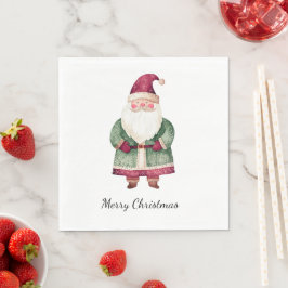 Röd Grön Jul Tomte Pappersservett