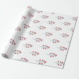 Röd Grön Julbär Högtidlig Jul Modern Presentpapper