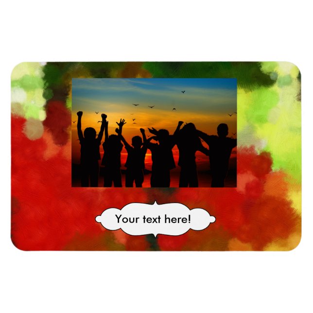 Röd grön målning magnet (Horisontell)