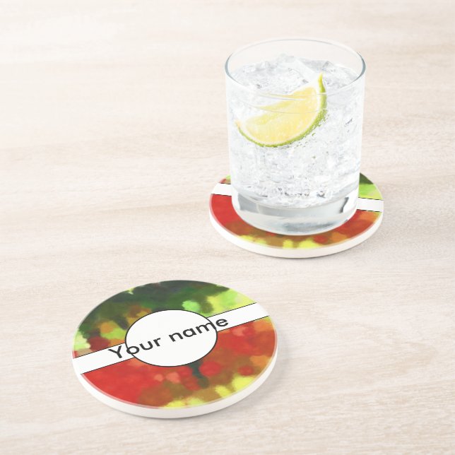 Röd grön målning underlägg sandsten (Sidan)