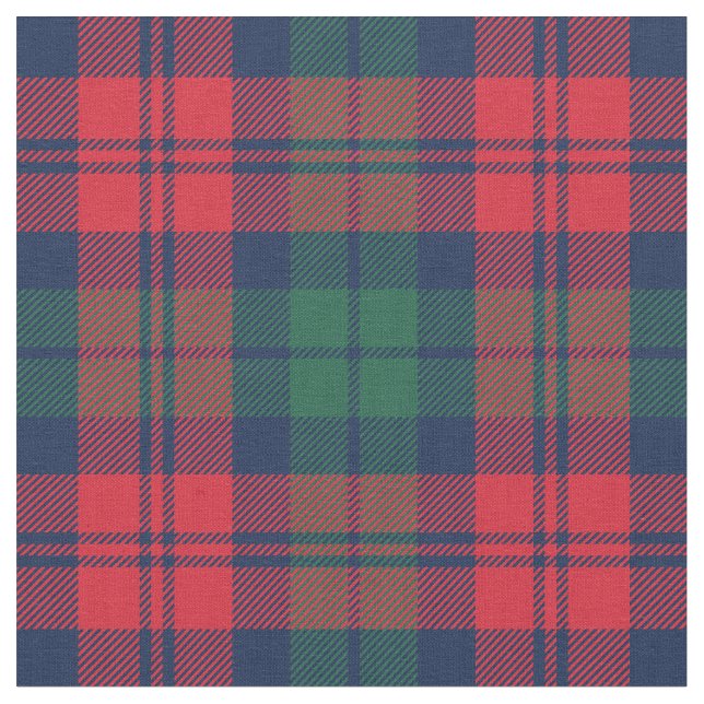 Röd Grön Marinblå Tartan Rutig Högtid Tyg (Närbild)