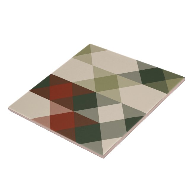 röd grön och beige geometrisk kakelplatta (Sidan)