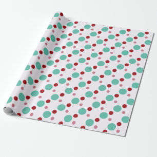 Röd, Grön och Vit Snöflinga Lane Julförpackning Presentpapper