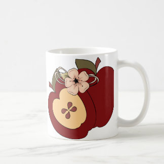 Röd grön rutig landäpplemugg kaffemugg