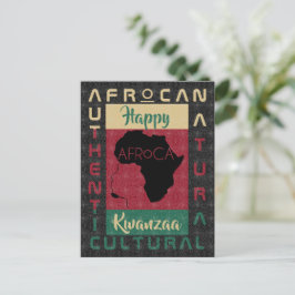 röd grön svart AFRoCA Afro Afrika Svart kulturarv Vykort