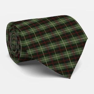 Röd Grön Svart Rutig Tartan Herr Slips