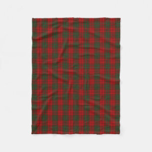 Röd grön Tartan för skotska klanCummingCummings Fleecefilt