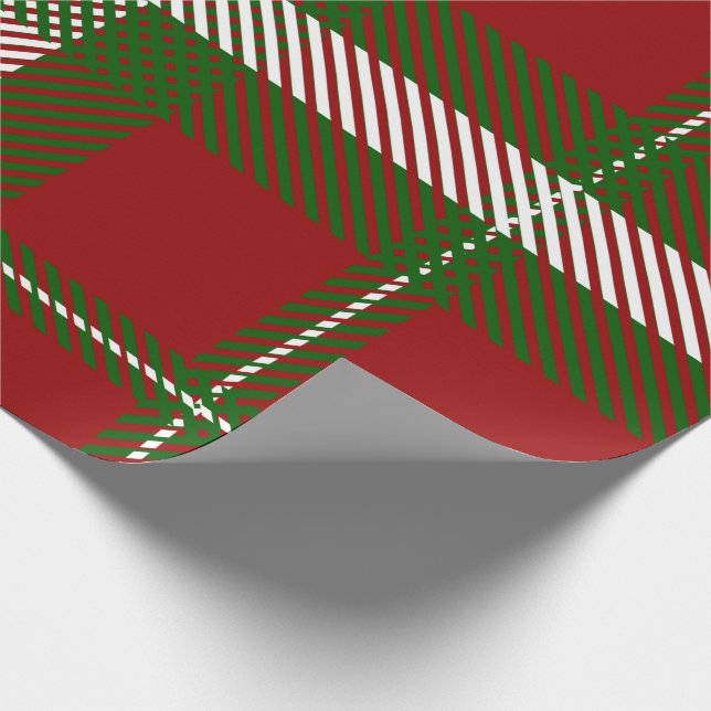 Röd Grön Tartan Presentpapper (Hörn)