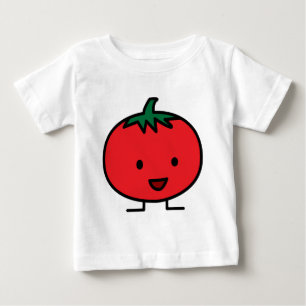 Röd grönsakfrukt för lycklig tomat tee