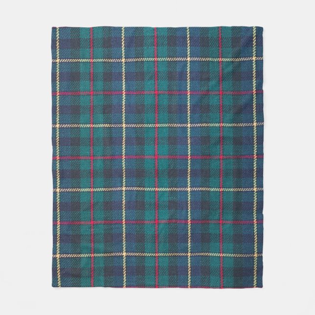 Röd, grönt, blå skotsk tartan mönster. fleecefilt (Framsidan)