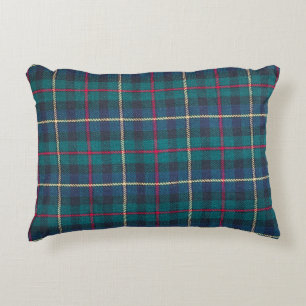 Röd, grönt, blå skotsk tartan mönster. prydnadskudde