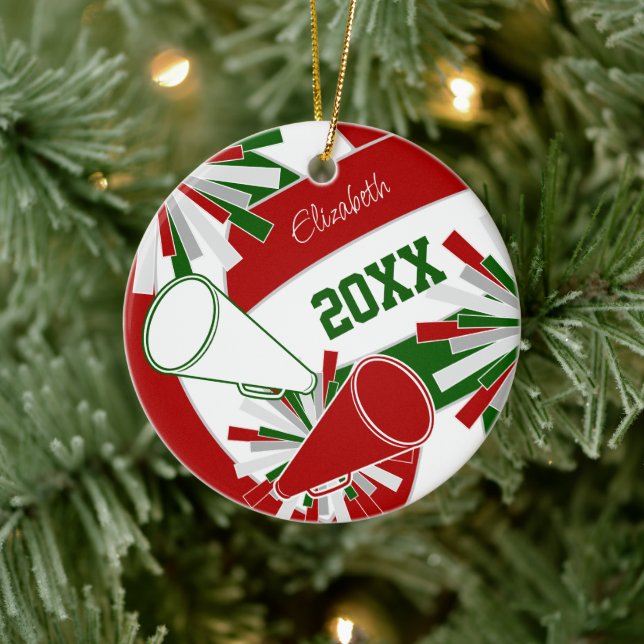 röd grönt eller NY FÄRG volleyball cheerester Julgransprydnad Keramik (Träd)