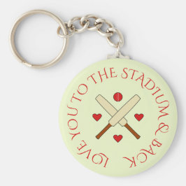 röd grönt för Romantisk cricket-anpassningsbar Rund Silverfärgad Nyckelring