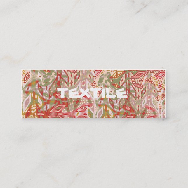 Röd grönt för textil/blek - rosa avlångt kort (Framsida)