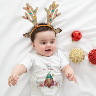 Röd Grönt Gnome Holly Berry Poinsettia vattencolor T Shirt