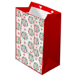 Röd Grönt God jul Utandning Medium Gift Bag