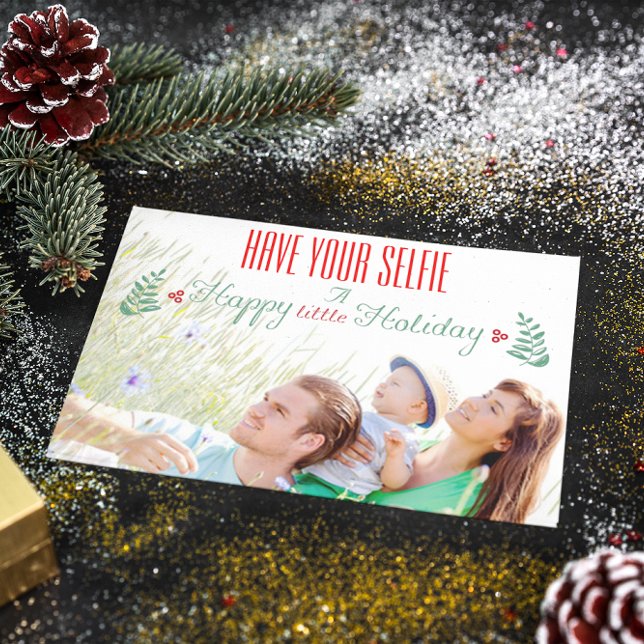 Röd Grönt har din självkänsla lite Helgdag i Lyckl Julkort (Skapare uppladdad)