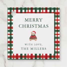 Röd Grönt Juletiketter för vallmoskorn Gåvor Etiketter