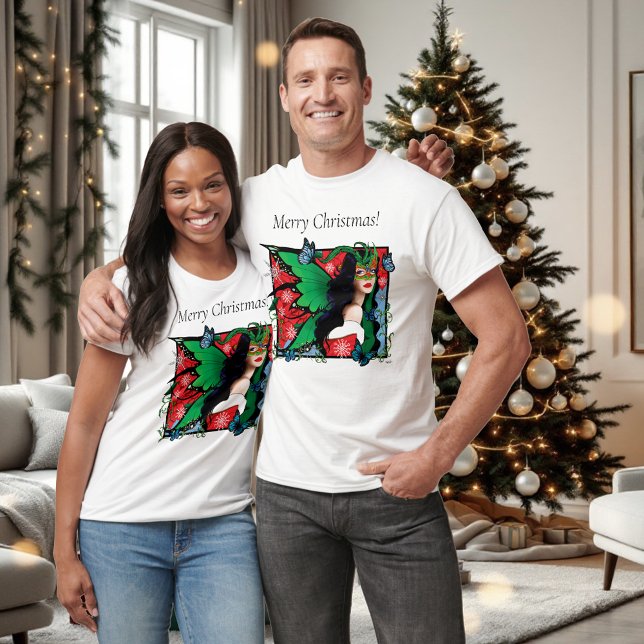 Röd Grönt - Julgranstel Fairy T Shirt (Skapare uppladdad)